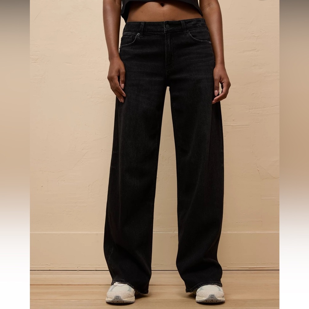American Eagle Black Wide Leg Jeans